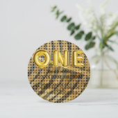 Luxe foto Zwart en Goud disco Verjaardag Kaart (Staand voorkant)