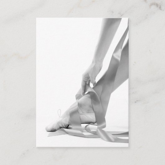 Luxe fotoballet-schoolontwerp visitekaartje (Voorkant)
