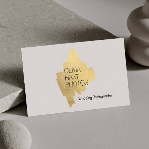 Luxe Fotograaf Goud Minimaal Logo Visitekaartje