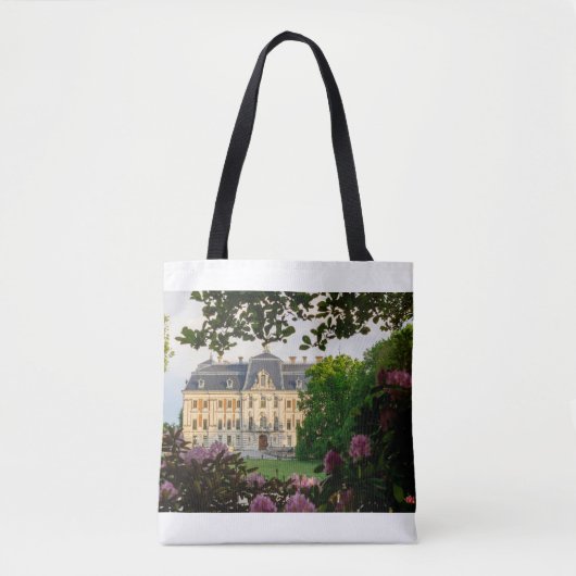 Luxe Franse Kasteel Bloemmotief Tote Tas (Voorkant)