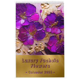 Luxe Fuchsia Bloemen 2025 Kalender