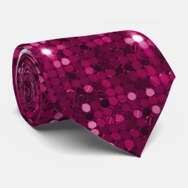 Luxe Fuchsia Paillet ontwerp nekband Stropdas