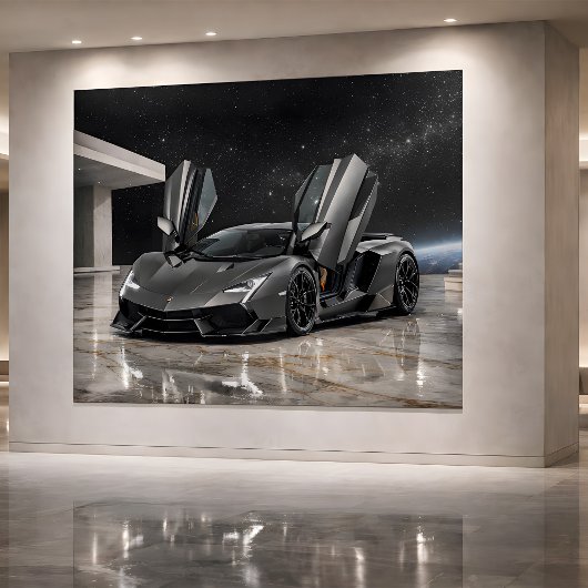 Luxe Futuristische Hypercar Kunst Kaart