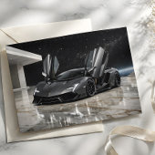Luxe Futuristische Hypercar Kunst Kaart