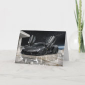 Luxe Futuristische Hypercar Kunst Kaart (Voorkant)