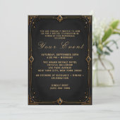 Luxe galajachtfeest uitnodiging template (Staand voorkant)