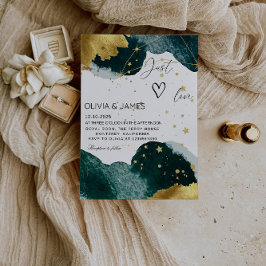 Luxe Galaxy Bruiloft - "Just Love" Sterrenfeest Kaart