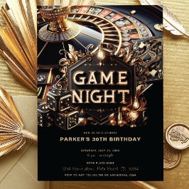 Luxe Game Night Party Zwart Goud Kaart