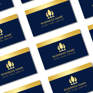 Luxe gazon zorg Navy blauw & goud Visitekaartje