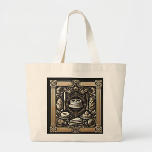 Luxe gebak & bakkers in stijl grote tote bag