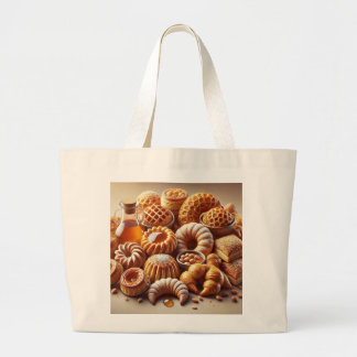 Luxe gebak-thema grote tote bag