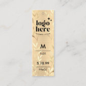 Luxe Geborsteld Metaal Goud Bladeren Prijs Hang La Contactkaartje (Voorkant)