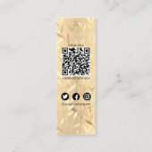 Luxe Geborsteld Metaal Goud Bladeren Prijs Hang La Contactkaartje (Achterkant)