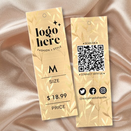 Luxe Geborsteld Metaal Goud Bladeren Prijs Hang La Contactkaartje