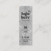 Luxe Geborsteld Metaal Zilveren Bladeren Prijs Han Contactkaartje (Voorkant)