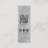 Luxe Geborsteld Metaal Zilveren Bladeren Prijs Han Contactkaartje (Achterkant)