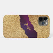 Luxe gedrukte namaak goud glitters textuur op maat Case-Mate iPhone case (Achterkant (horizontaal))