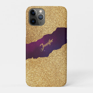 Luxe gedrukte namaak goud glitters textuur op maat Case-Mate iPhone case