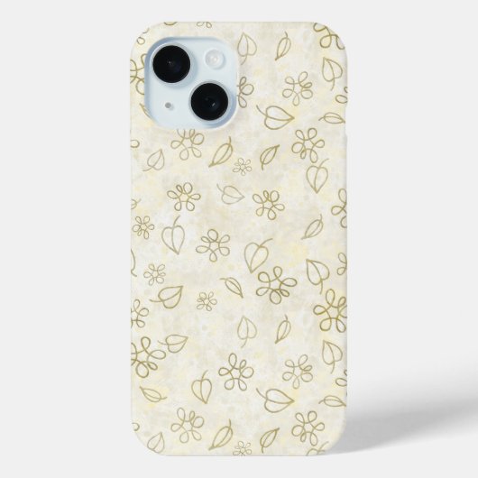 Luxe geel  bladeren bloemenkunst Abstract Case-Mate iPhone Case (Achterkant)