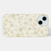Luxe geel  bladeren bloemenkunst Abstract Case-Mate iPhone Case (Achterkant (horizontaal))