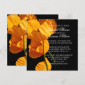 Luxe Geel IJsland Poppy Vrijgezellenfeest Invite Kaart (Voorkant / Achterkant)