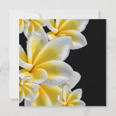 Luxe Geel Romantische Plumeria Bruiloft Uitnodigen Kaart (Achterkant)
