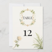 Luxe Geheime Tuin Trouwtafel Nummers Kaart (Voorkant)