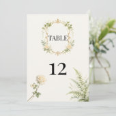 Luxe Geheime Tuin Trouwtafel Nummers Kaart (Staand voorkant)