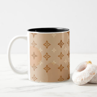Luxe geïnspireerde monogram tweekleurige koffiemok