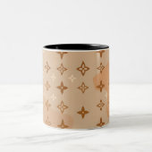Luxe geïnspireerde monogram tweekleurige koffiemok (Center)