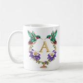 Luxe Gejuweelde Kolibrie Monogram A Koffiemok (Links)