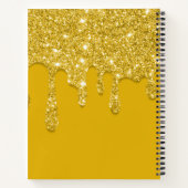 Luxe Gele Driving Glitter Journal Notitieboek (Achterkant)