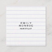 Luxe, gelinkt papier met modern, minimalistisch vierkante visitekaartje (Voorkant)