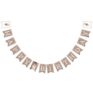 Luxe Gelukkige Verjaardag foto Ballon Glitter Vlaggetjes