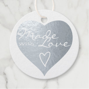 Luxe gemaakt met het Label Love Heart Symbol Silve