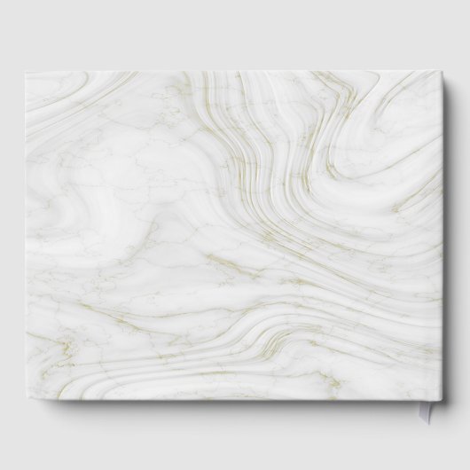 Luxe gemarmerde en gouden bruiloft gastenboek (Achterkant)