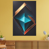Luxe Geometrie: De Glans van de Toekomst in A Canvas Afdruk (Insitu (Woonkamer))