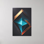 Luxe Geometrie: De Glans van de Toekomst in A Canvas Afdruk (Voorkant)