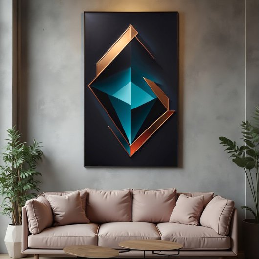Luxe Geometrie: De Glans van de Toekomst in A Poster