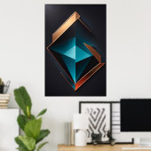 Luxe Geometrie: De Glans van de Toekomst in A Poster (Thuiskantoor)