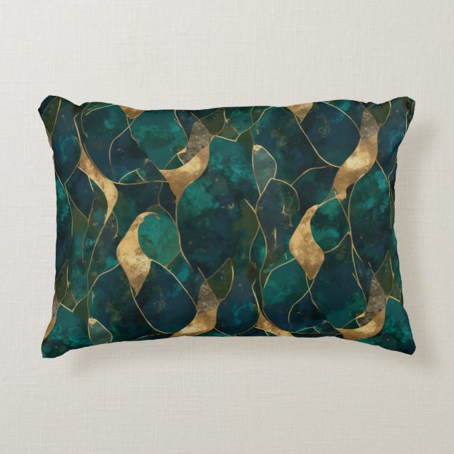 Luxe geometrisch Abstract accentkussen Accent Kussen (Voorkant)