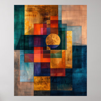 Luxe Geometrisch Abstracte Muur Kunst Poster