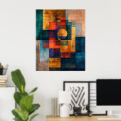 Luxe Geometrisch Abstracte Muur Kunst Poster (Thuiskantoor)
