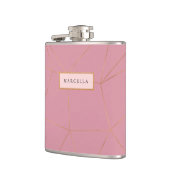 Luxe geometrisch goud heupfles (Links)