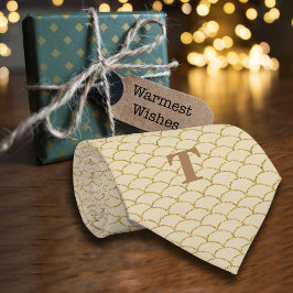 Luxe geometrisch ventilatorpatroon Glitter Gold Stropdas