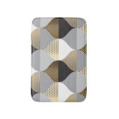 Luxe geometrisch: zwart, goud patroon badmat (Voorkant Verticaal)