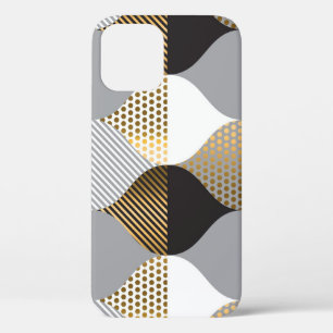 Luxe geometrisch: zwart, goud patroon Case-Mate iPhone case
