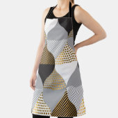 Luxe geometrisch: zwart, goud patroon schort (Insitu)