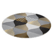 Luxe geometrisch: zwart, goud patroon snijplank (Hoek)