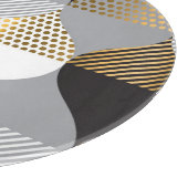 Luxe geometrisch: zwart, goud patroon snijplank (Hoek)